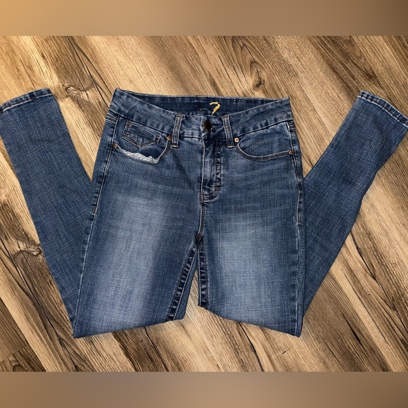 Seven7 Women’s Skinny Medium Wash Blue Jean US-6 - Picture 2 of 9